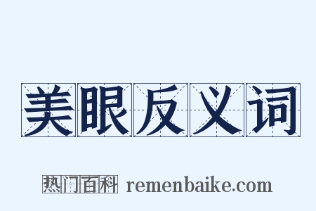 美眼反义词是什么意思的图片